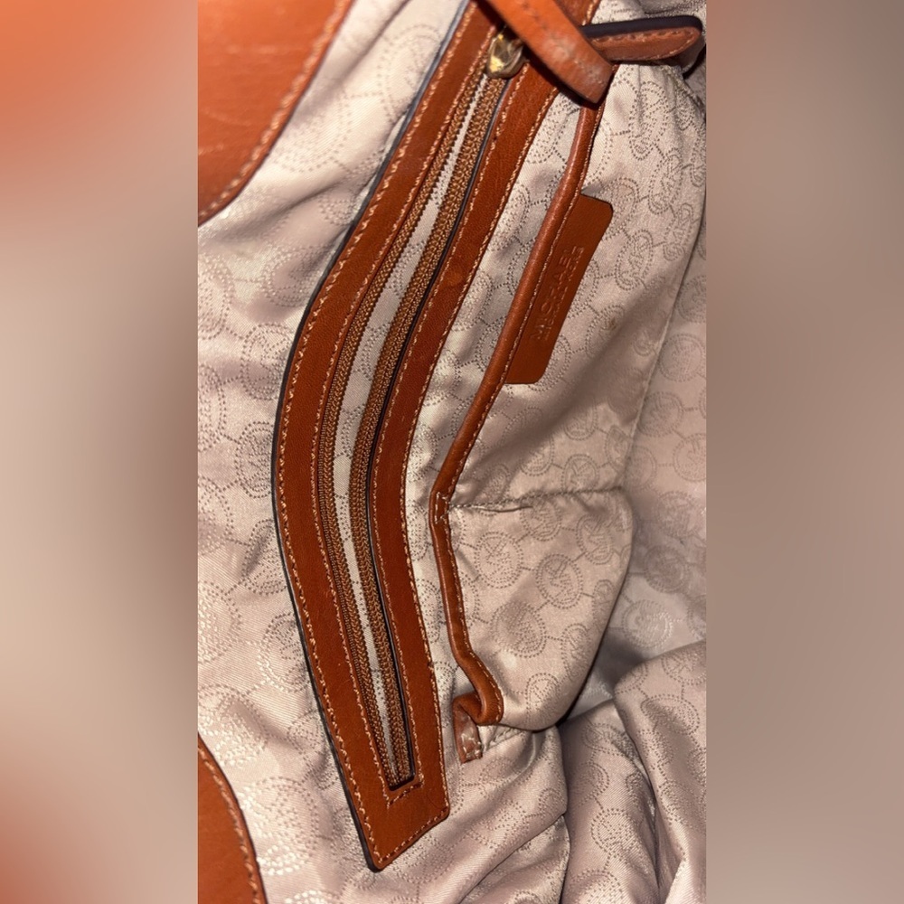 Michael Kors Hamilton Crossbody Tote Brown Purse Bag - Picture 16 of 16